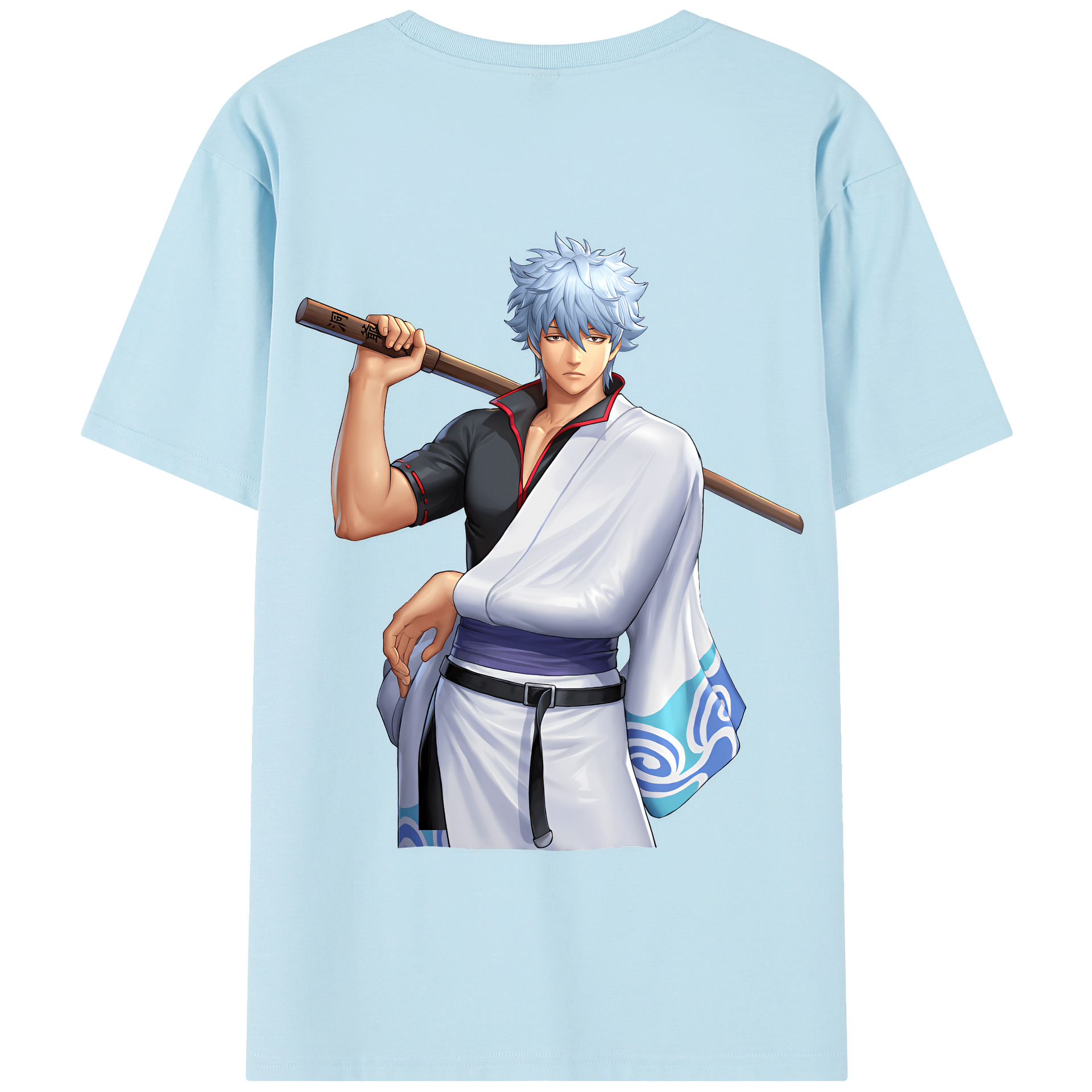 （画像用） ぎんたま 坂田銀時（さかたぎんとき） 神楽 志村新八（しむら しんぱち） GINTAMA Sakata Gintoki Kagura Shimura Shinpachi 綿100％半袖Tシャツ（背面プリント）